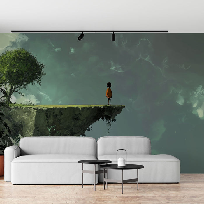 Ταπετσαρία τοπίου που επιπλέει | Παιδί σε ακρωτήριο