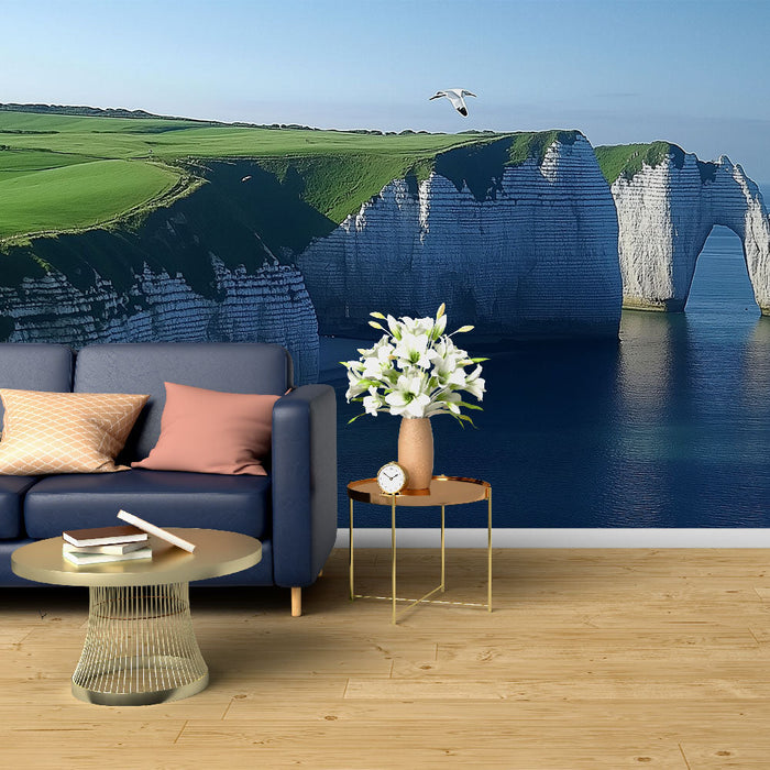 Foto Behang kliffen | Spectaculair landschap van Étretat