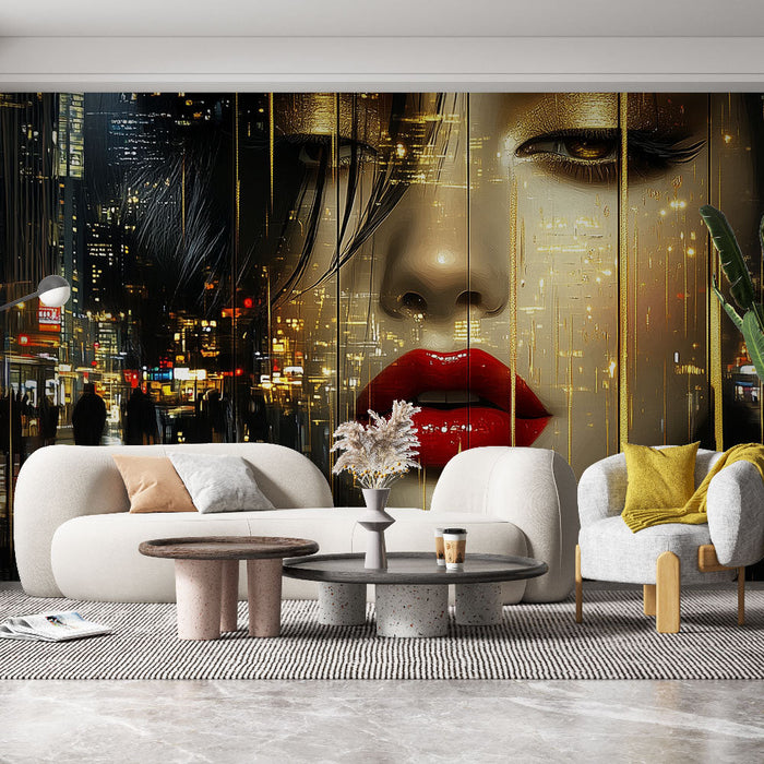 Tapeta Urban Glamour | Umetniški Obraz in Svetlo Mesto