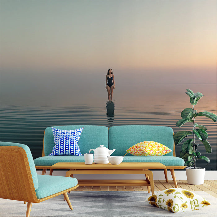 Tapetti auringonlasku | Rauha vedellä