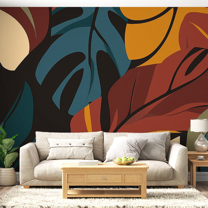 Mural Wallpaper | Colorful Leaves
