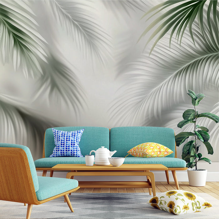 Tapete tropskog lišća | Zeleno i bijelo