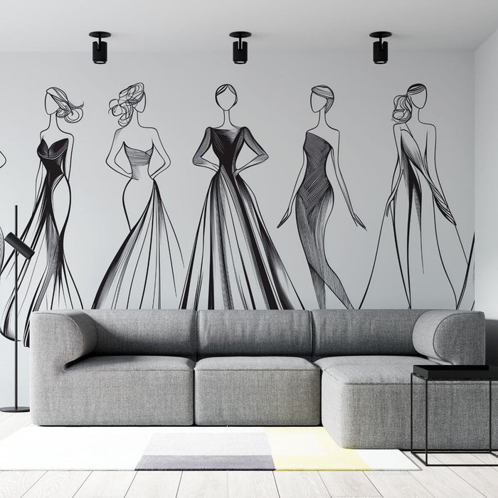 Λειτουργία σκίτσου ταπετσαρίας τοιχογραφίας | Κομψότητα και στυλ