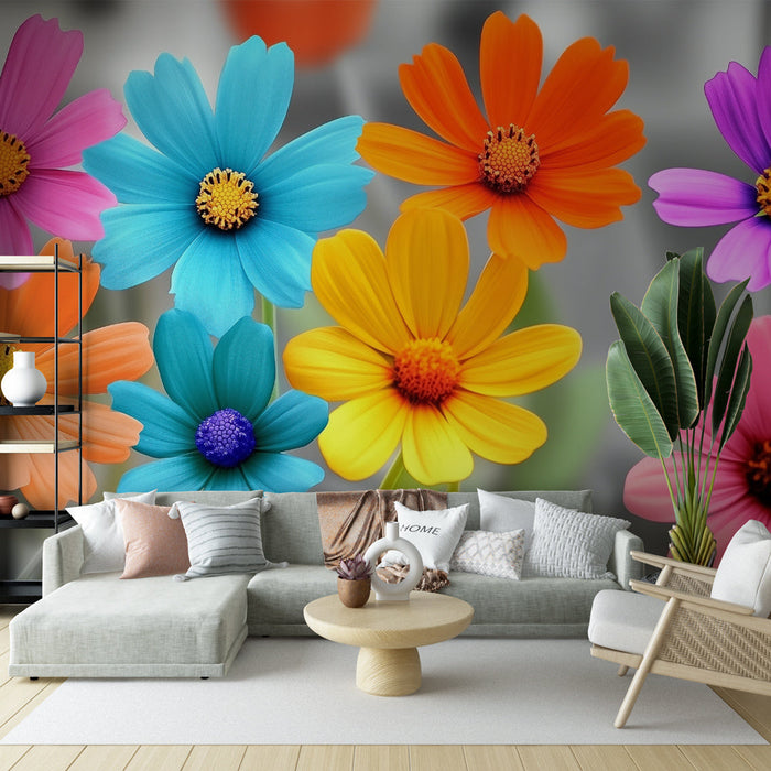 Fototapet renkli çiçekli | Canlı çiçek demeti