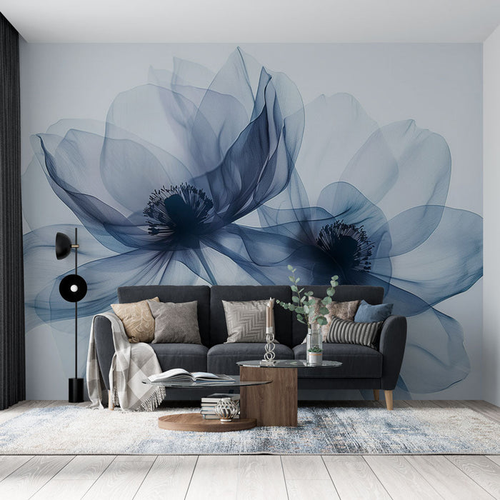 Tapeta květinová | Eterické modré květiny