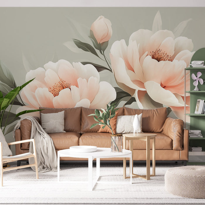 Tapeta květinová | Kytice jemných pivoňek