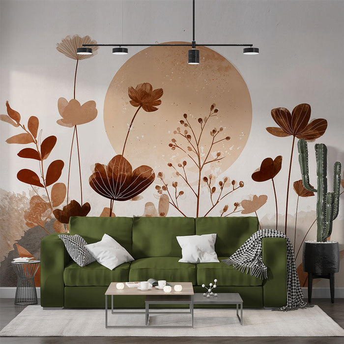 Tapeta s květinovým motivem | Jemná přírodní krajina