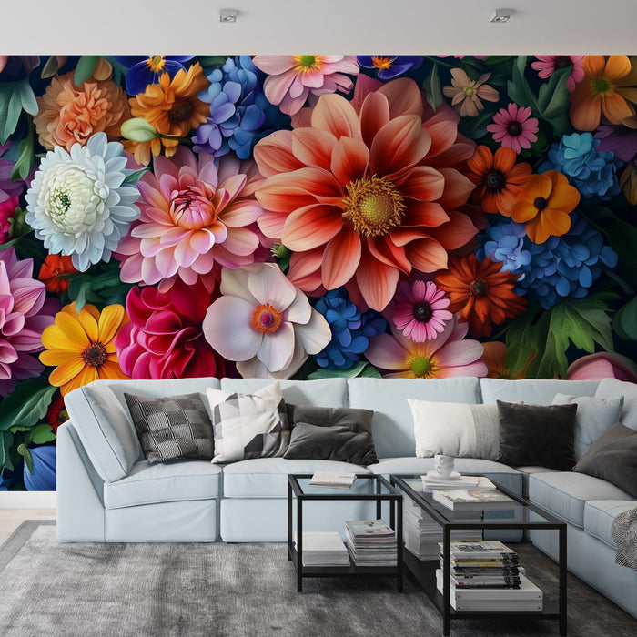 Tapeta květinová | Svěží a barevná zahrada