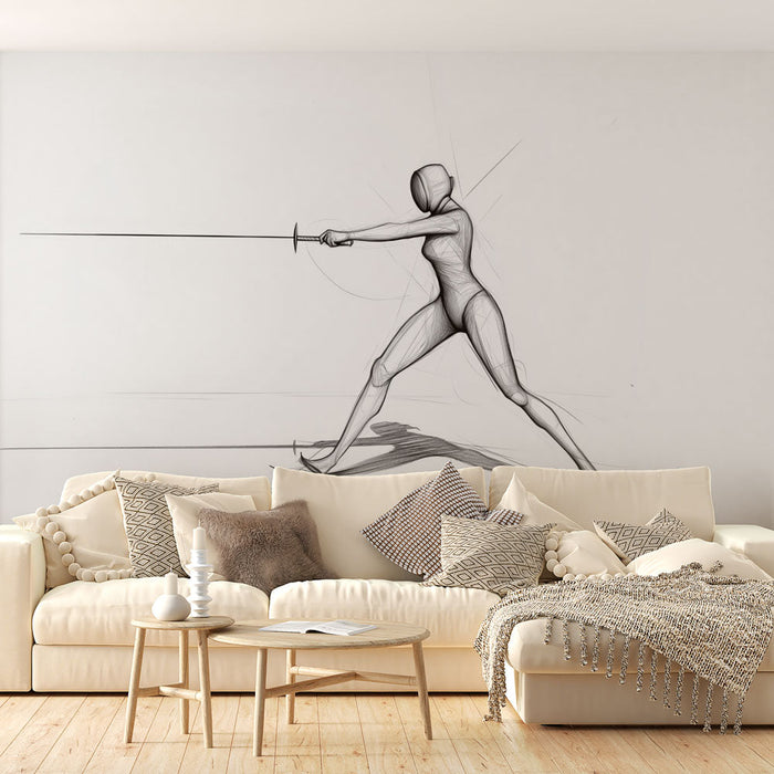 Fototapet çit | Eskrimin artistik resmi