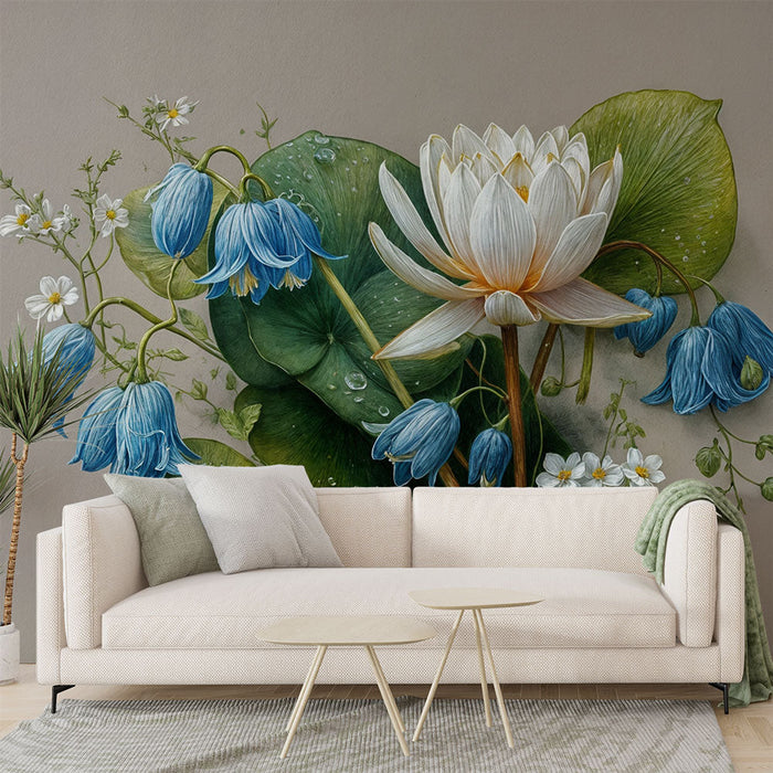 Tapetti kukkakuvioinen | Herkät kukka- ja lehtikuvioiset kuviot