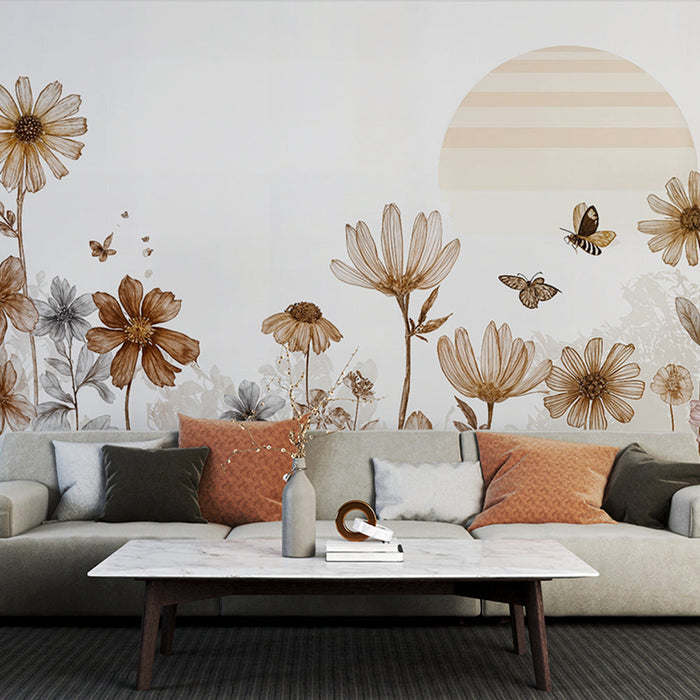 Fototapet cvjetni | Country dizajn s leptirima