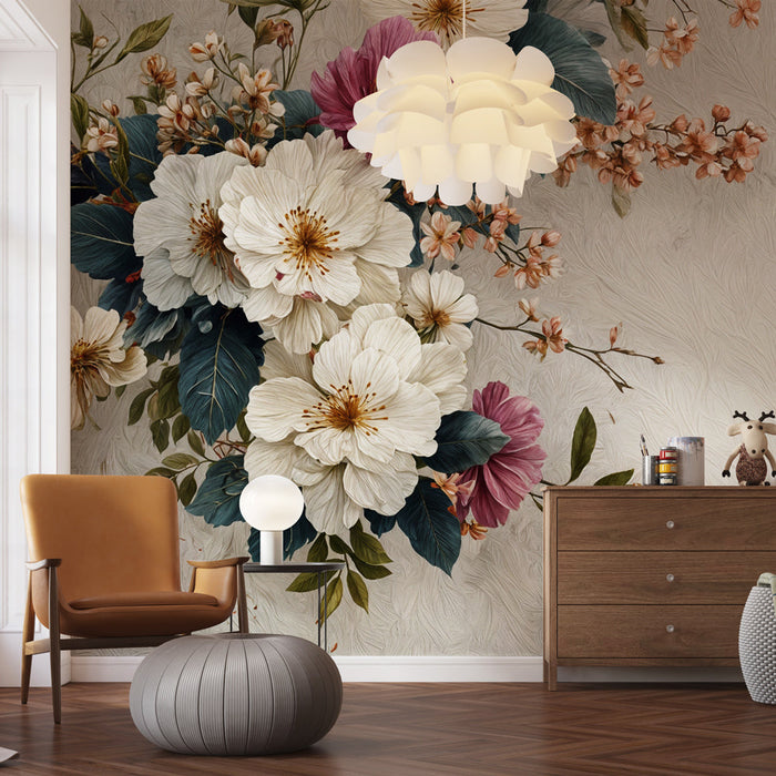Tapeta s květinovým motivem | Výbuch jemných květin