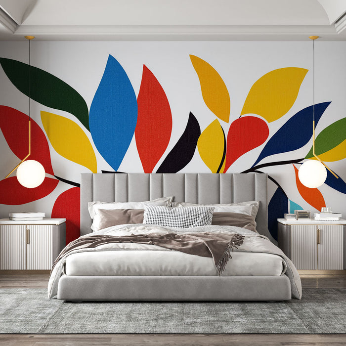 Muralna tapeta | Večbarvni listi
