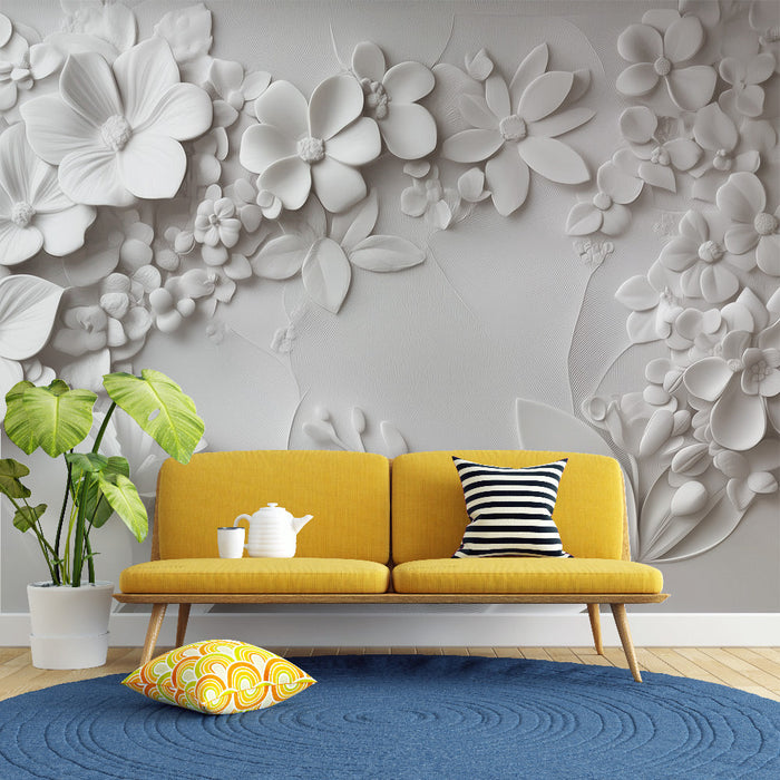 Mural Wallpaper Floral | Elegance in Relief