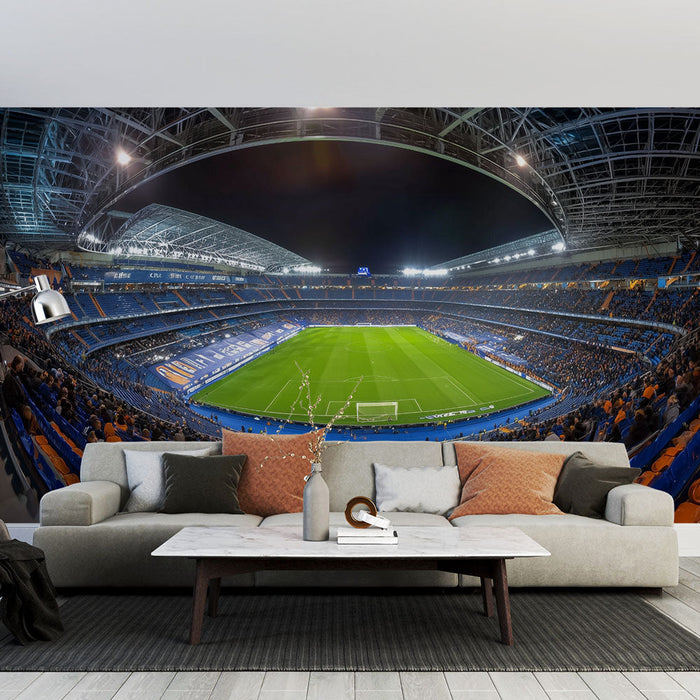 Fototapet nogometni stadion | Nočni panoramski pogled