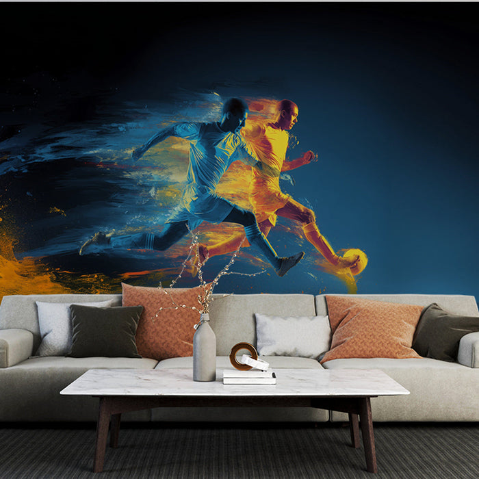 Sportski Tapete | Dinamika u plavoj i narančastoj