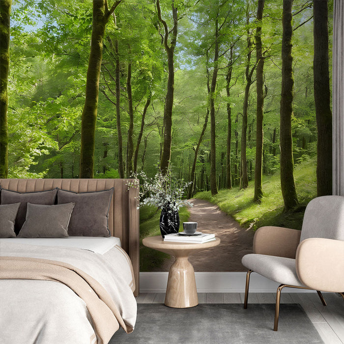 Tapeta zelena šuma | Očaravajuća staza