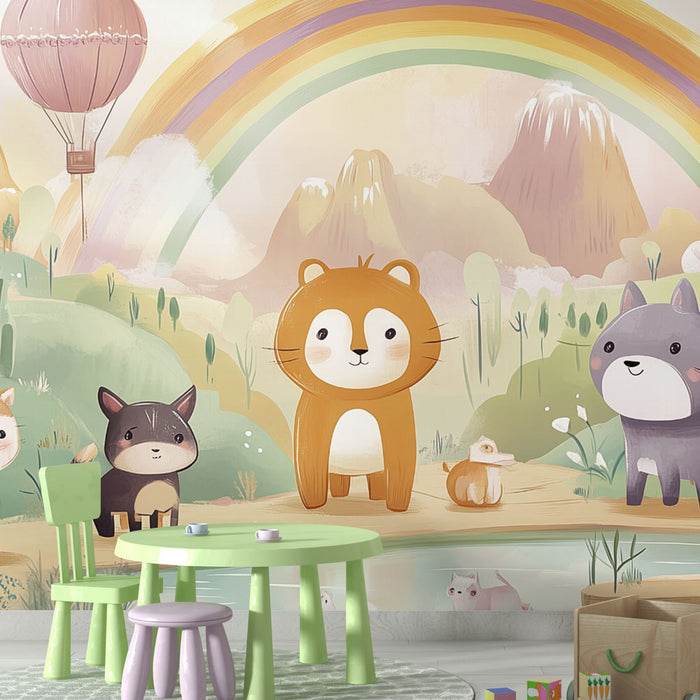 Tapeta z magicznymi zwierzętami | Zaczarowana i kolorowa