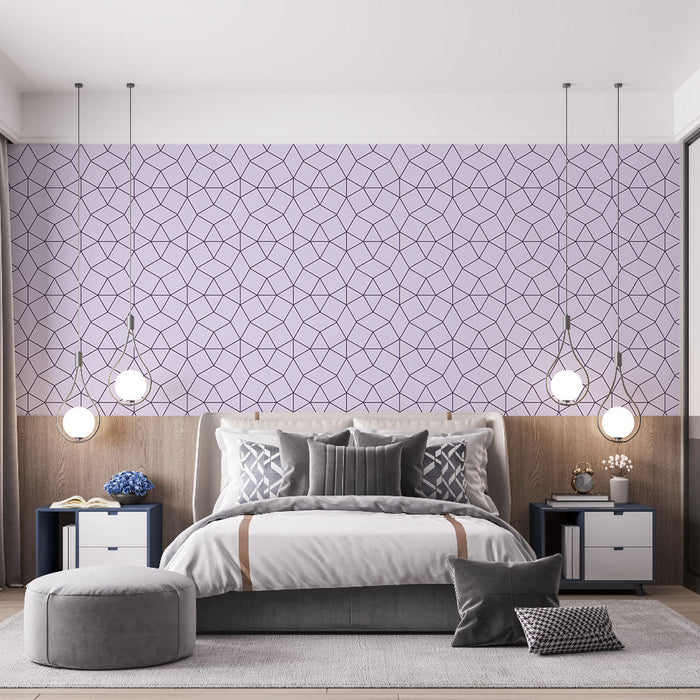 Papel de parede geométrico roxo | Design moderno e elegante
