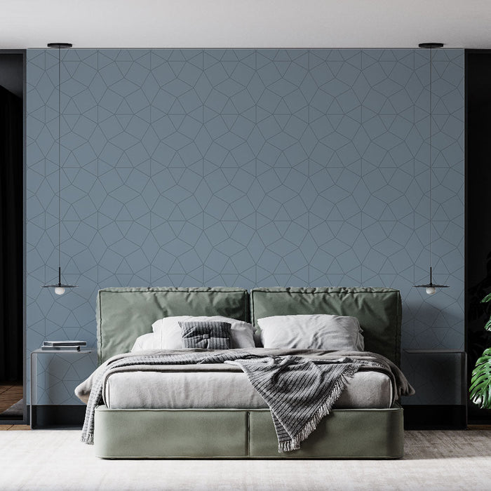 Carta da parati | Esagoni blu