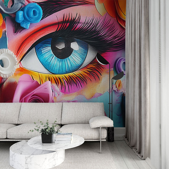 Mural Wallpaper | Creative Eye and Bright Colors