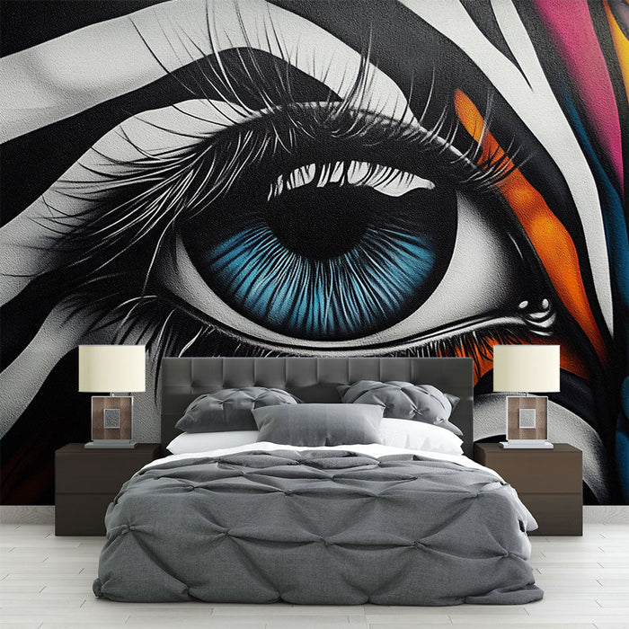 Mural Wallpaper Abstract Eye | Artistic and Colorful