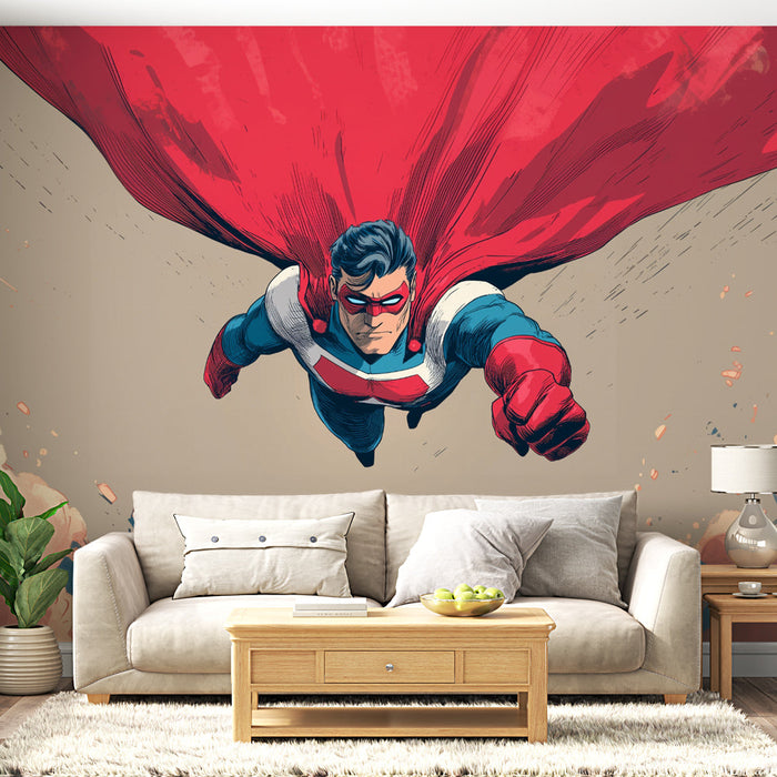 Tapeta létajícího hrdiny | Dynamická a barevná