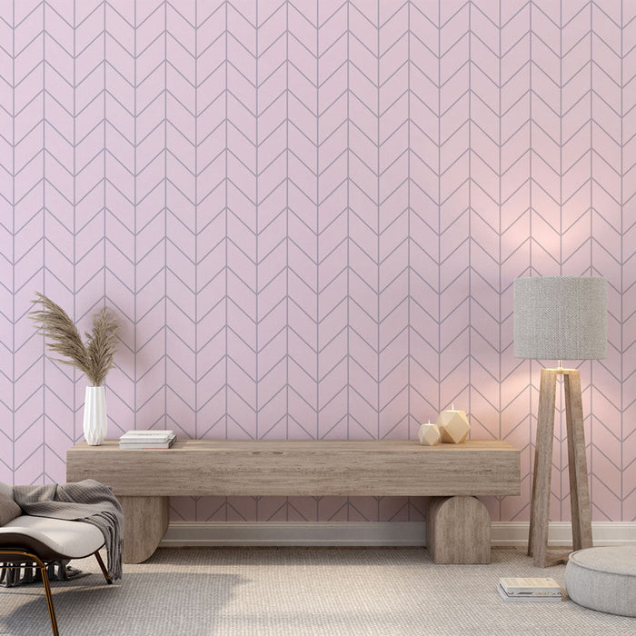 Mural Wallpaper chevrons | Geometrisk pastellmønster