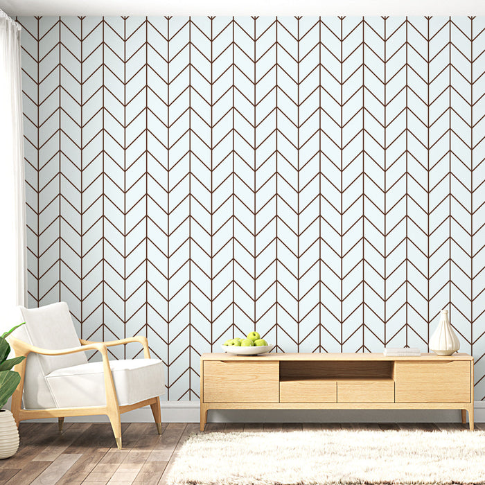 Mural Wallpaper chevrons | Elegante geometrisk mønster