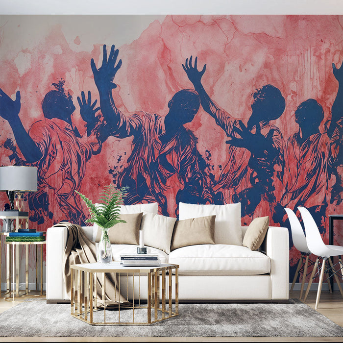 Carta da parati artistica | Silhouettes in movimento