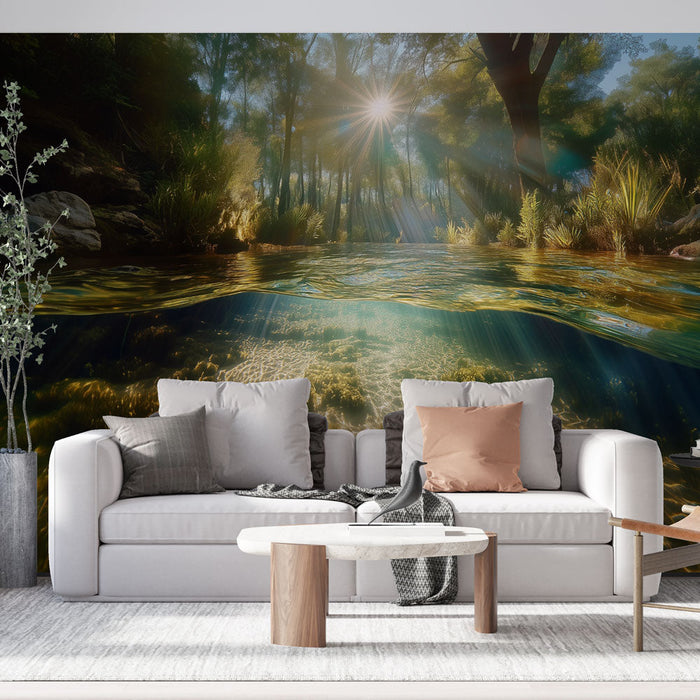 Tapeta priroda vodenog svijeta | Sunčana podvodna scena