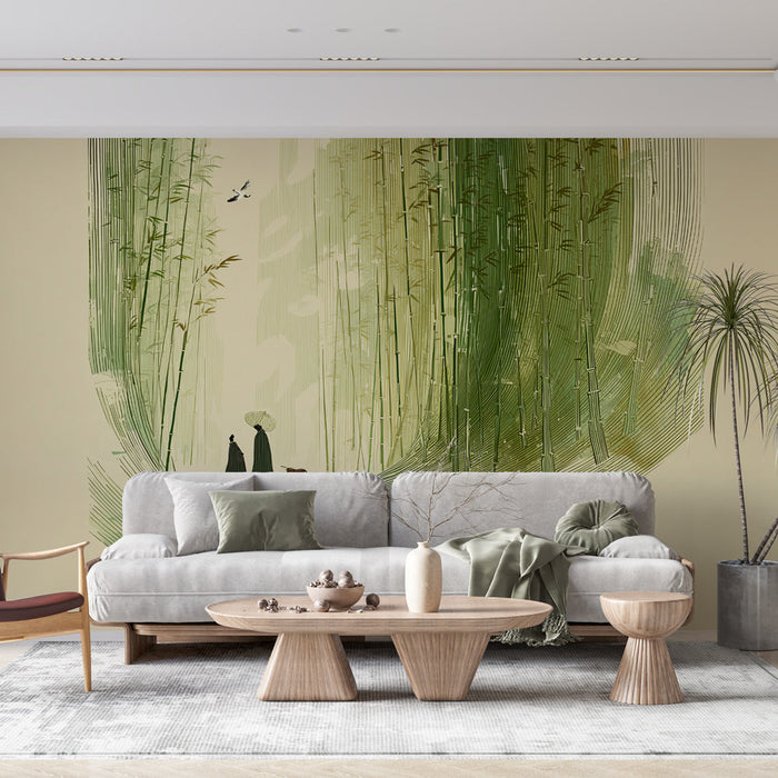 Tapeta bambusový les | Klidná a tradiční krajina
