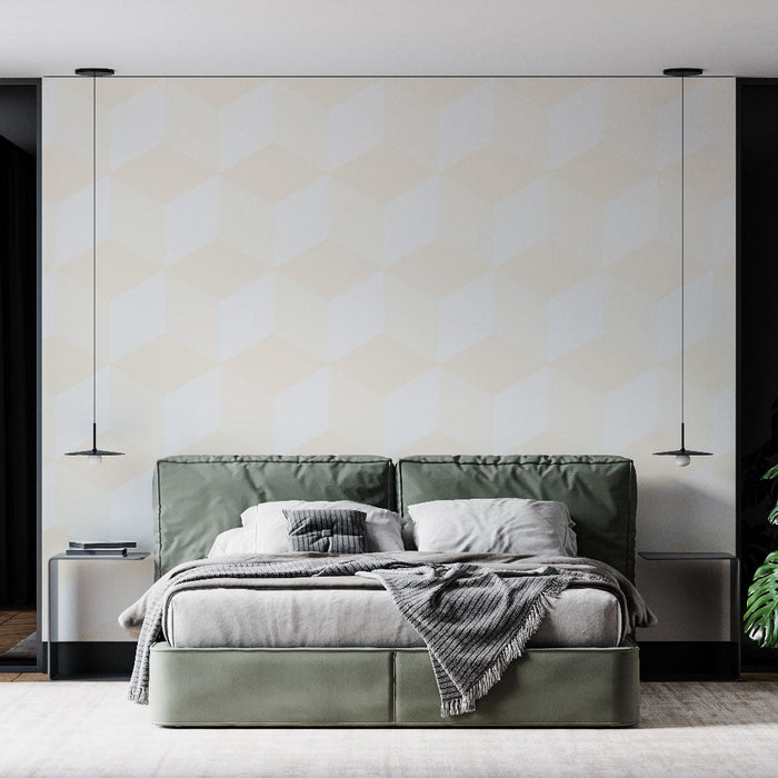 Геометричен тапет | Нюанси на бежово и бяло