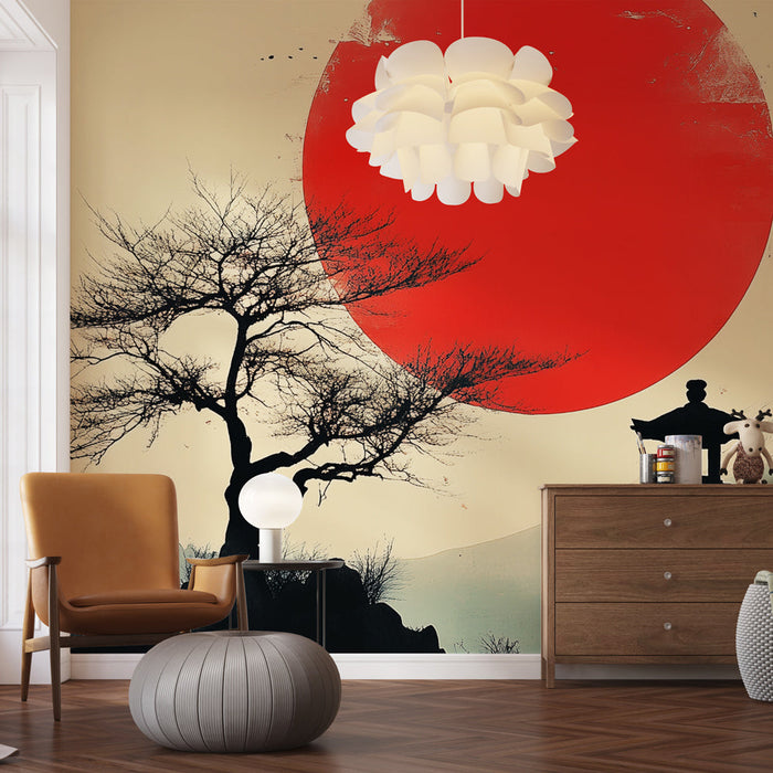 Falikép Japán tájkép | Hagyományos művészet a Fudzsi heggyel