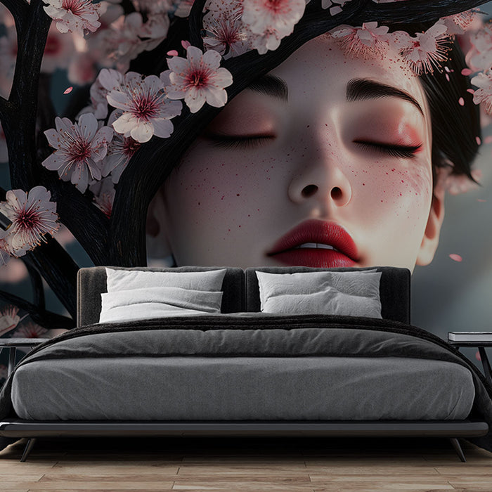 Nástěnná tapeta Sakura | Květinová elegance a ženskost