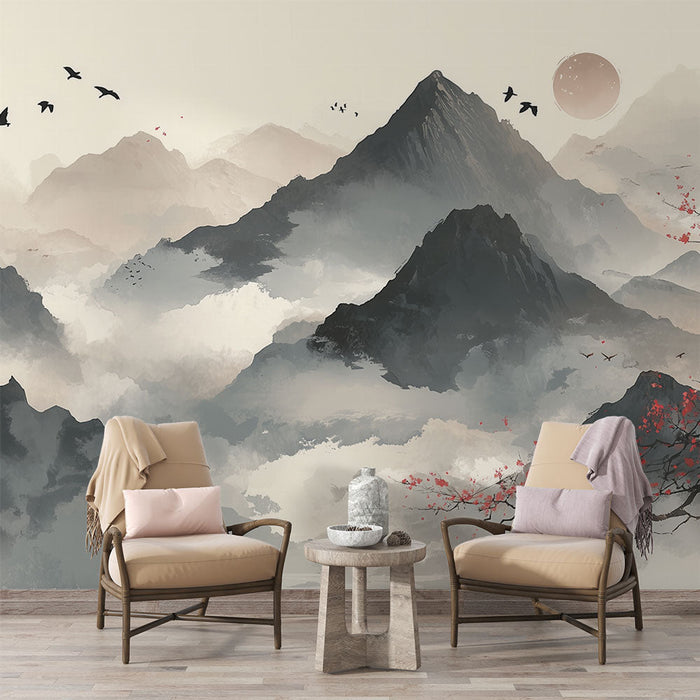 Mural Wallpaper mountain landscape | Chinese ink style