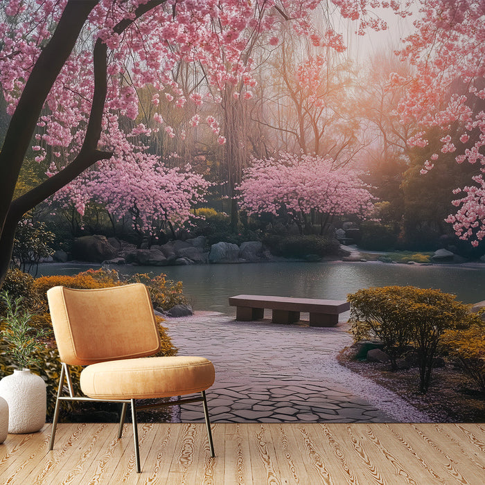 Carta da parati Giardino Giapponese | Fuga Floreale in Primavera