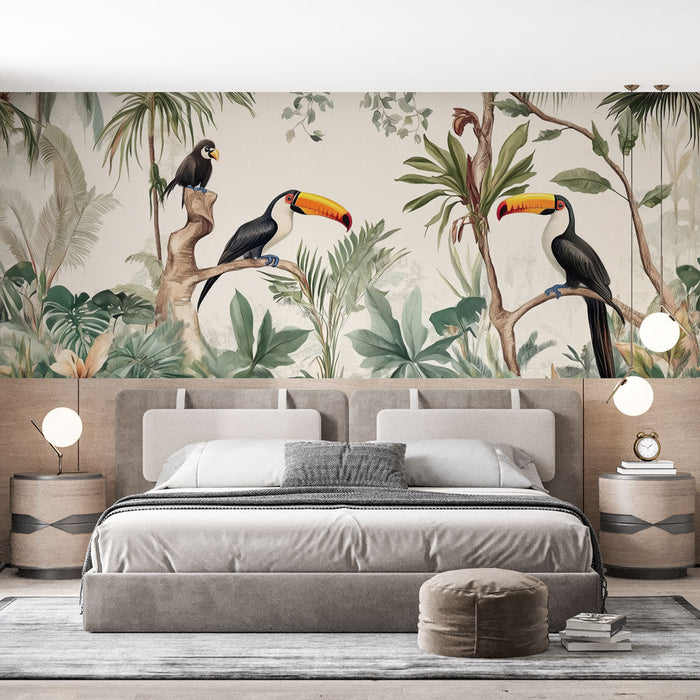 Fototapeta tropska | Džungla in eksotični tukani