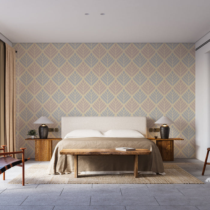 Tapeta z vzorcem geometrijskega tapeta | Vintage vzorec listja