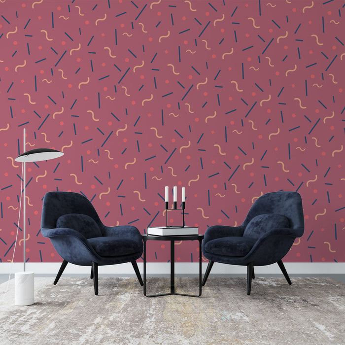 Tapeta retro | Vícebarevné abstraktní vzory