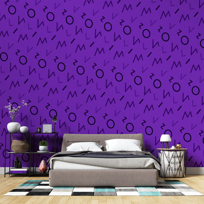 Papel de parede | Padrão roxo e preto