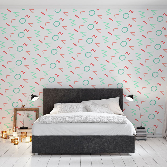 Fototapet geometrik | Pastel retro desen