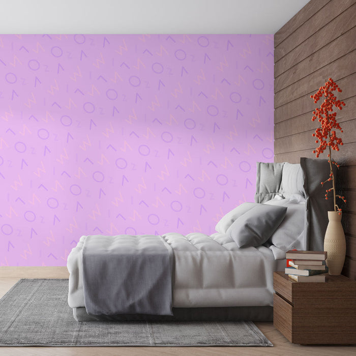 Mural Wallpaper abstract | Pastel geometric patterns