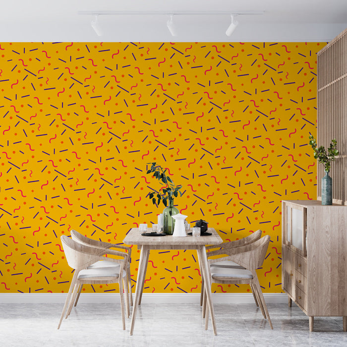 Tapeta retro | Barevné geometrické vzory