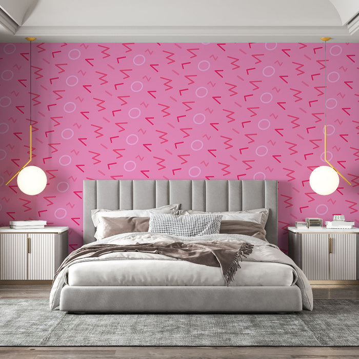 Papel de parede | Ondas cor-de-rosa em fundo cor-de-rosa