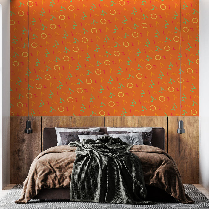 Tapeta z geometrijskim vzorcem | Barviti in dinamični vzorci