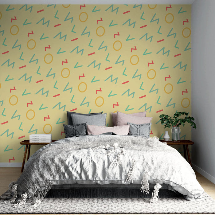 Fototapet retro | Färgglada geometriska mönster