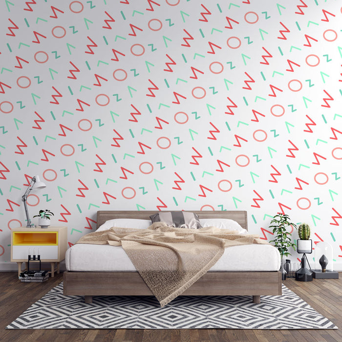 Tapetti geometrinen | Modernit pastellivärit