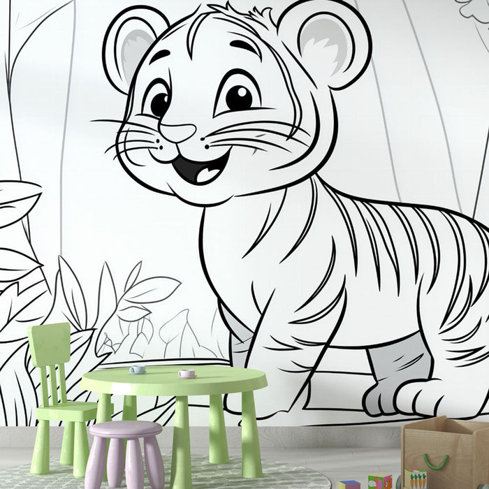 Värvimine Tiiger Laps | Seiklus džunglis