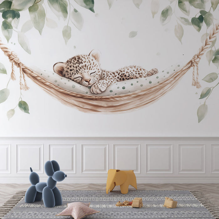 Papel pintado baby leopard | Suavidad y naturaleza